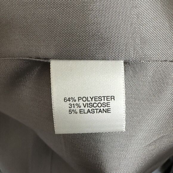 Austin Reed Blazer Jacket 16 Gray Pocket Open Front Fitted Button Lined - Picture 6 of 9